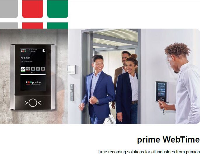 Folleto prime WebTime para el registro de tiempo de trabajo